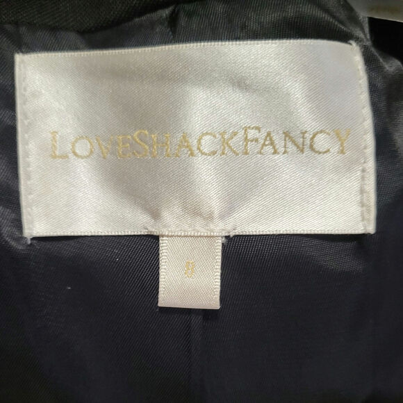 Loveshackfancy Pantonia Wool-Blend Peplum Blazer Gold Button Luxury NWOT 8 - Picture 9 of 9